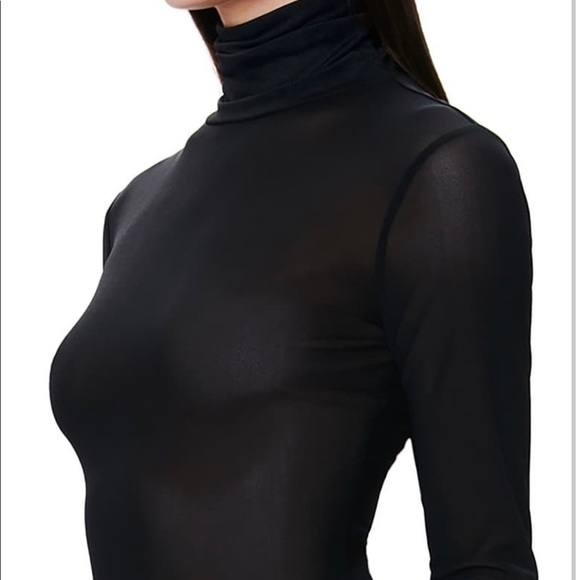 semi sheer turtleneck